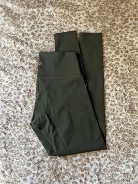 Lululemon wunder under high rise 28” dark olive leggings